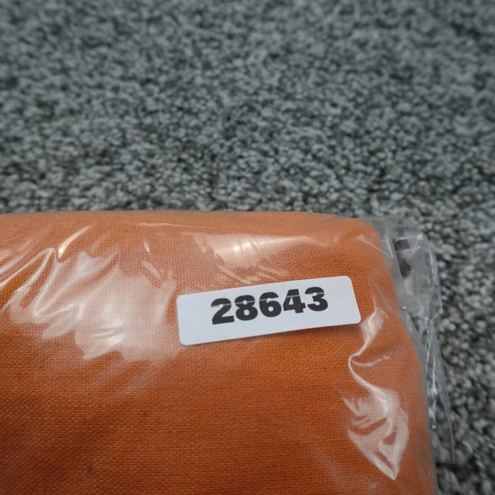 Trust Pants Mens 34X30 Orange Linen Chambray Pleated Chino Dress Trouser Casual